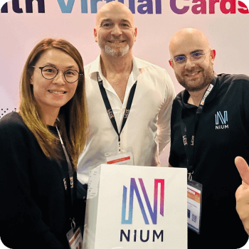 Nium team members collaborating